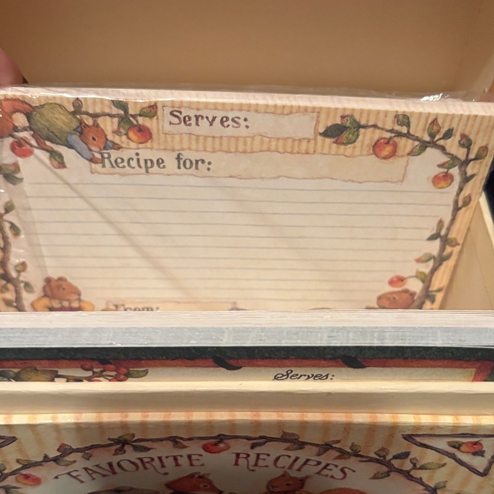 New Whimsical Squirrel Recipe Box. - Picture 3 of 6